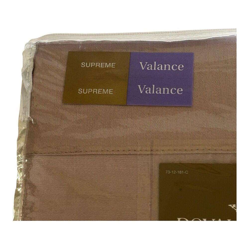 JCP Royal Velvet Supreme Box Pleat Valance Gray Rose 50” x 18” NEW In Package - Picture 2 of 6